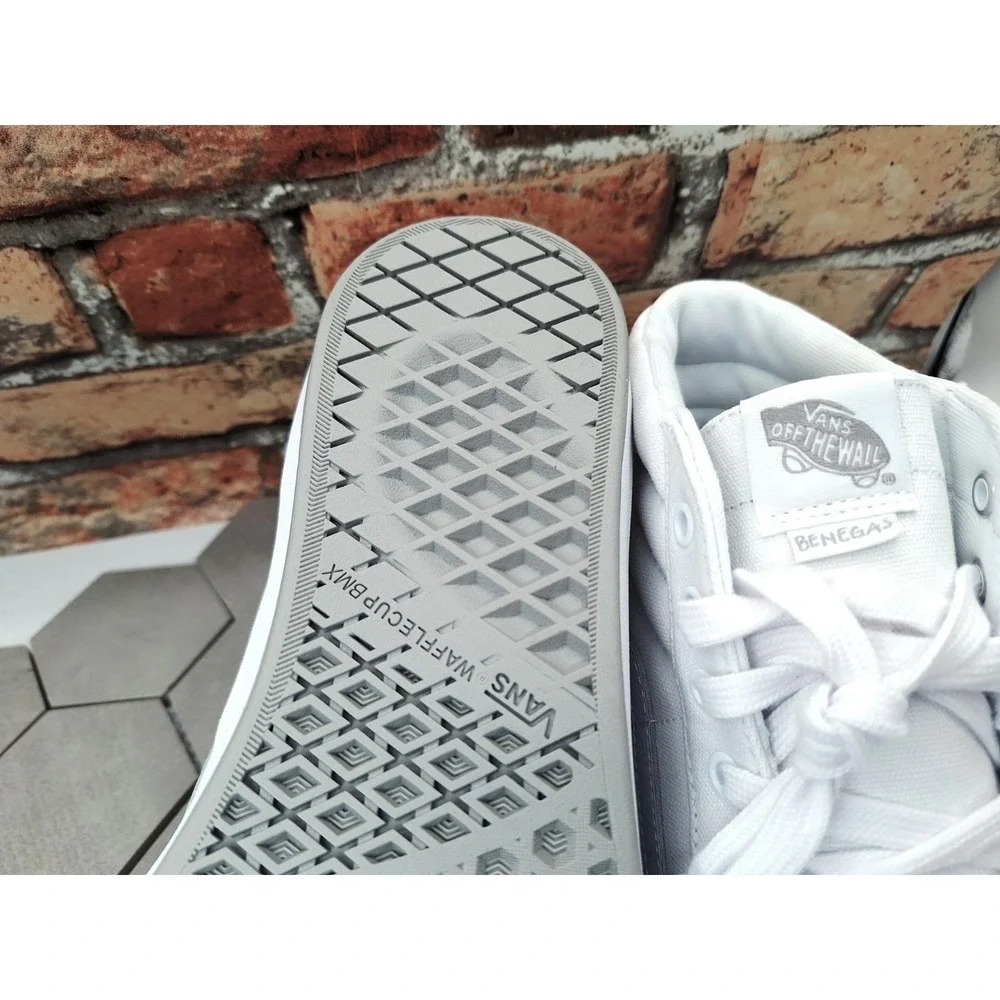 Rare VANS BMX SK8 Hi Sneaker PopCush Perris Benegas Men Sz 11.5‎ Tru White Skate